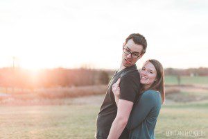 silly face engagement photo session gettysburg battlefield