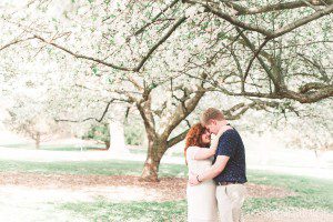 spring engagement at hershey gardens