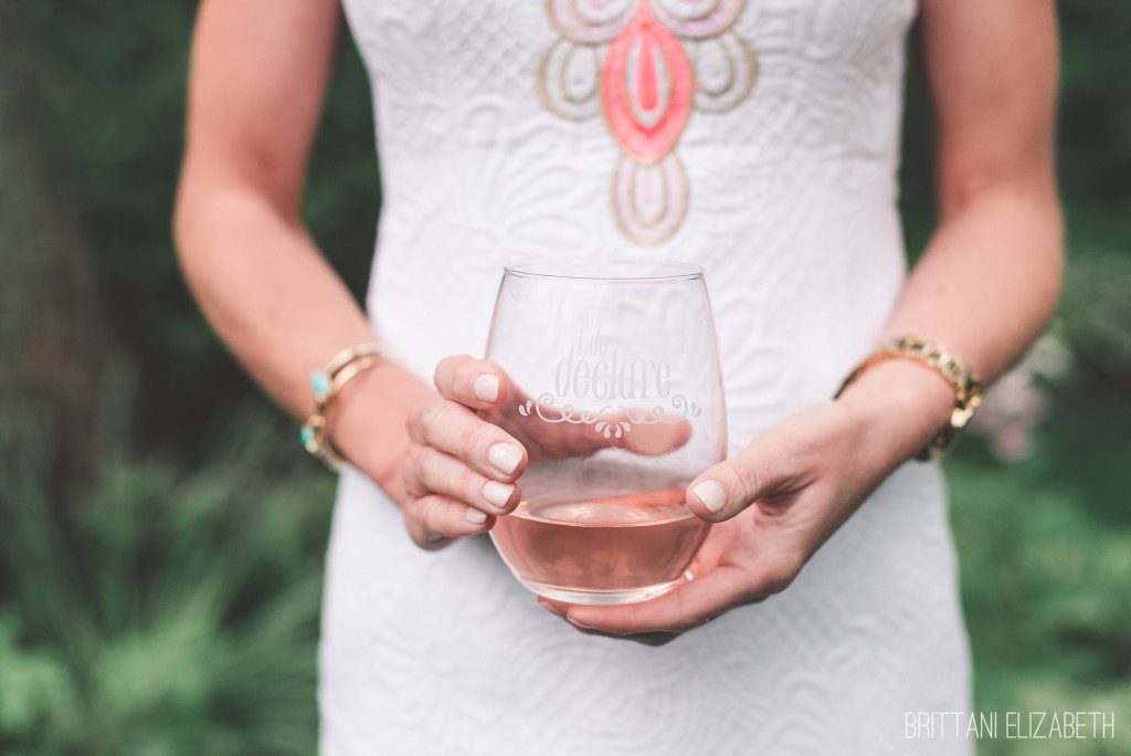 I do declare wine glass - Charleston Garden Party Bridal Shower