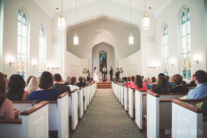 wedding ceremony at nevin chapel at franklin & marshall