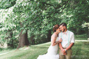 married couple in love woods lauxmont farms wedding