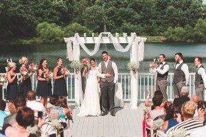 announcing husband and wife celebrating lodges at gettysburg wedding