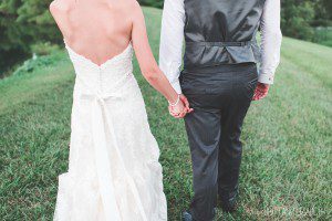 holding hands while walking gettysburg wedding