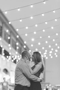 black and white engagement italian string lights atlantic city