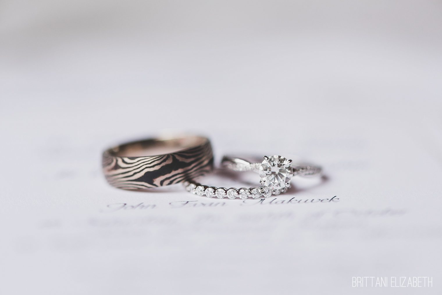 wood design wedding ring diamond set wedding rings