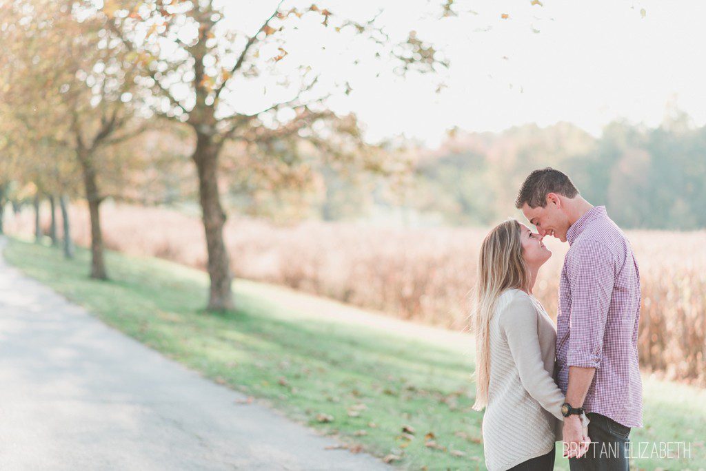 Couple for Engagement Photos at Springton Manor Farm