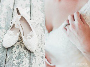 lace wedding dress white gold diamond engagement ring