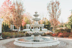 water fountain the waterfall claymont delaware fall foliage wedding