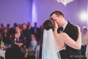 bride and groom first dance the waterfall wedding delaware