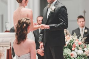 wedding ring exchange bride and groom