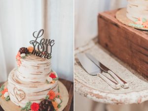 rustic wedding cake tree