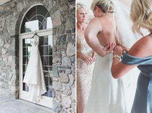 white sweetheart neck a line wedding gown skytop lodge