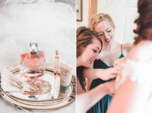bride wedding details perfume jewelry getting ready