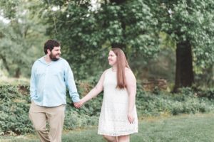 engaged couple holding hands valley forge pennsylvania