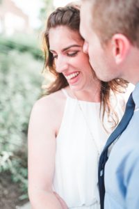engaged couple close up old city philadelphia engagement