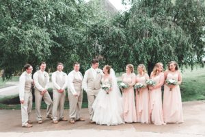 blue pink light brown wedding party weddings on memory lane