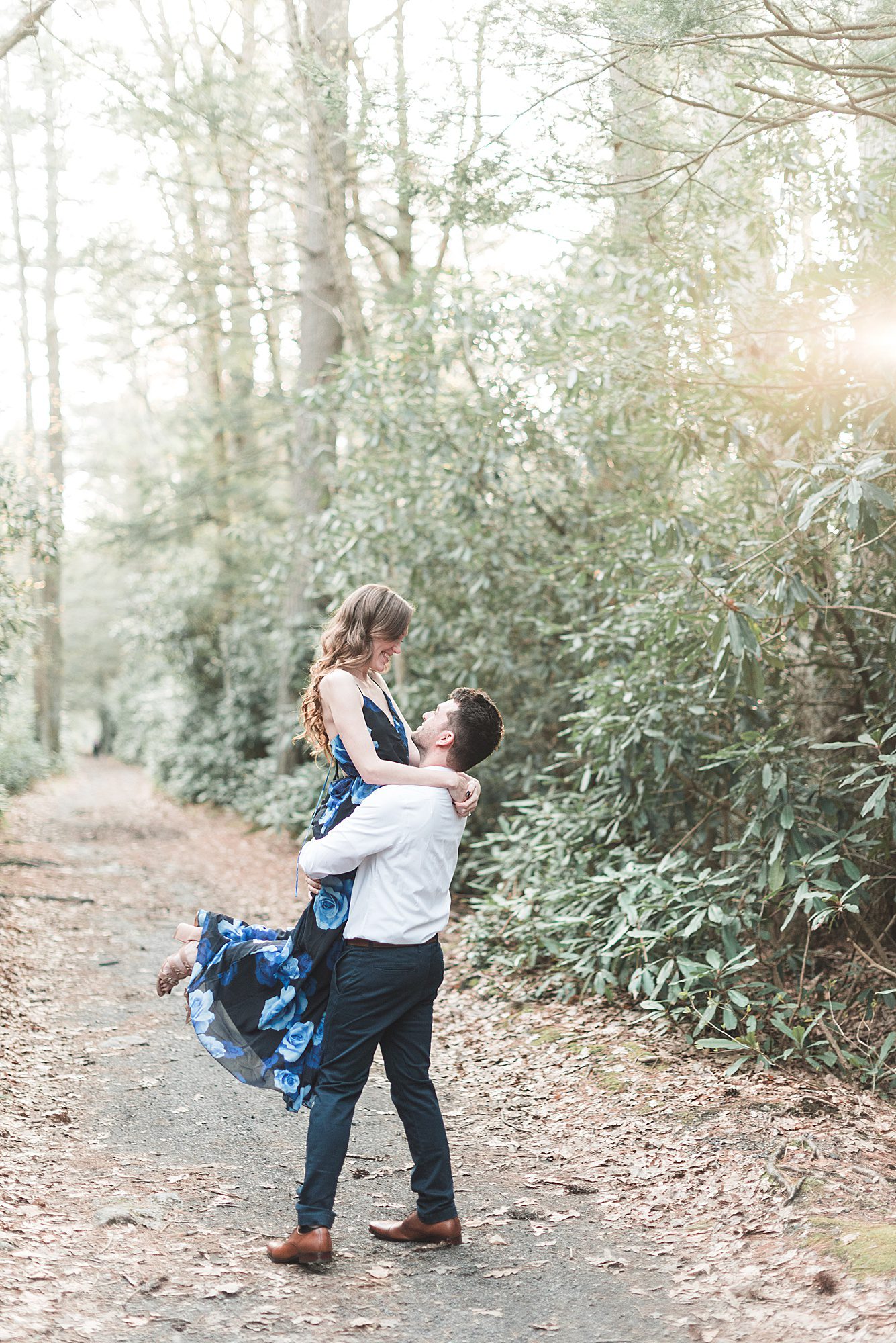 Romantic Notebook moment in the woods